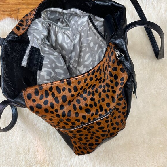 Aimee Kestenberg Chelsea Novelty Tote Bag - Honey Cheetah Calf Hair - Picture 7 of 8